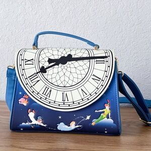 Loungefly Disney Peter Pan Clock Glow-In-The-Dark Crossbody Bag